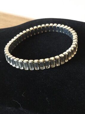 Stretch Baguette Rhinestone Bracelet